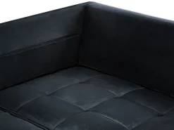 Cheap Beliani 3-Istuttava Kulmasohva Sametti Vasenk. Musta Grena