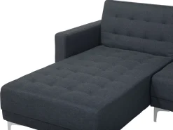 Sohvat<Beliani 4-Istuttava Kulmavuodesohva Kangas Oikeak. Tummanharmaa Aberdeen