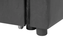 Sohvat<Beliani 3-Istuttava Kulmavuodesohva Säilytystilalla Keinonahka Oikeak. Musta Ogna