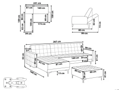 Sohvat<Beliani 4-Istuttava Kulmavuodesohva Ja Rahi Kangas Oikeak. Tummanruskea Aberdeen