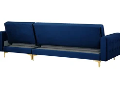 Flash Sale Beliani 4-Istuttava Kulmavuodesohva Ja Rahi Sametti Vasenk. Laivastonsininen Aberdeen