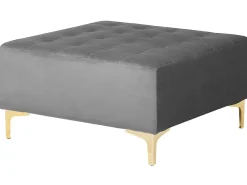 Sohvat<Beliani 5-Istuttava Kulmavuodesohva Ja Rahi Sametti Oikeak. Harmaa Aberdeen