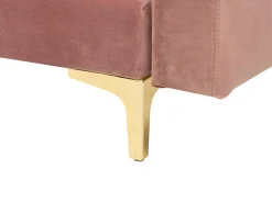 Sohvat<Beliani 5-Istuttava Kulmavuodesohva Ja Rahi Sametti Vasenk. Vaaleanpunainen Aberdeen