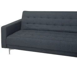 Store Beliani 4-Istuttava Kulmavuodesohva Kangas Vasenk. Tummanharmaa Aberdeen