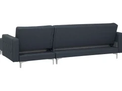 Store Beliani 4-Istuttava Kulmavuodesohva Ja Rahi Kangas Vasenk. Tummanharmaa Aberdeen