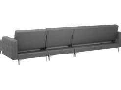 Cheap Beliani 5-Istuttava Kulmavuodesohva Kangas Vasenk. Vaaleanharmaa Aberdeen