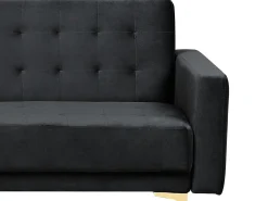 Best Beliani 5-Istuttava Kulmavuodesohva Ja Rahi Sametti Oikeak. Musta Aberdeen