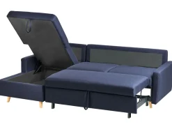 Sohvat<Beliani 4-Istuttava Kulmavuodesohva Säilytystilalla Oikeak. Laivastonsininen Flakk