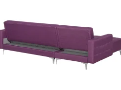 Sohvat<Beliani 4-Istuttava Kulmavuodesohva Kangas Oikeak. Violetti Aberdeen