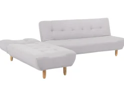Sohvat<Beliani 4-Istuttava Kulmavuodesohva Kangas Oikeak. Vaaleanharmaa Alsten