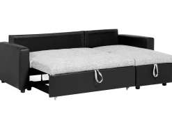 Sohvat<Beliani 3-Istuttava Kulmavuodesohva Kangas Vasenk. Harmaa/Musta Tampere