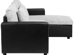 Sohvat<Beliani 3-Istuttava Kulmavuodesohva Kangas Vasenk. Harmaa/Musta Tampere