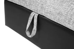 Sohvat<Beliani 3-Istuttava Kulmavuodesohva Kangas Vasenk. Harmaa/Musta Tampere