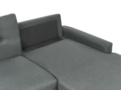 Sohvat<Beliani 4-Istuttava Kulmavuodesohva Säilytystilalla Vasenk. Tummanharmaa Flakk
