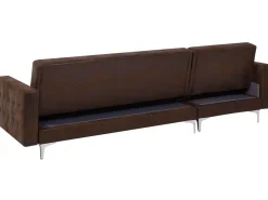 Sohvat<Beliani 4-Istuttava Kulmavuodesohva Ja Rahi Keinonahka Oikeak. Ruskea Aberdeen