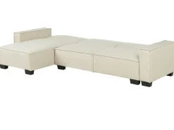 New Beliani 3-Istuttava Kulmavuodesohva Kangas Oikeak. Beige Romedal