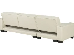 New Beliani 3-Istuttava Kulmavuodesohva Kangas Oikeak. Beige Romedal