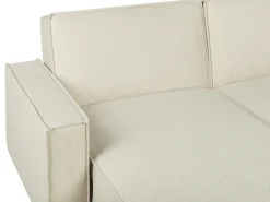 New Beliani 3-Istuttava Kulmavuodesohva Kangas Oikeak. Beige Romedal