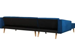 Sohvat<Beliani 4-Istuttava Kulmavuodesohva Sametti Oikeak. Laivastonsininen Vadso