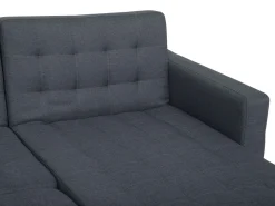 Cheap Beliani 5-Istuttava Kulmavuodesohva Ja Rahi Kangas Vasenk. Tummanharmaa Aberdeen