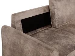 Sohvat<Beliani 3-Istuttava Kulmavuodesohva Säilytystilalla Keinonahka Vasenk. Ruskea Nesna