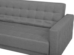 Sohvat<Beliani 4-Istuttava Kulmavuodesohva Ja Rahi Kangas Oikeak. Vaaleanharmaa Aberdeen