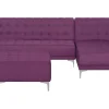 Sohvat<Beliani 4-Istuttava Kulmavuodesohva Ja Rahi Kangas Vasenk. Violetti Aberdeen