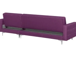 Sohvat<Beliani 4-Istuttava Kulmavuodesohva Ja Rahi Kangas Vasenk. Violetti Aberdeen