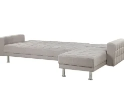 Online Beliani 4-Istuttava Kulmavuodesohva Kangas Vaaleanharmaa Nesset