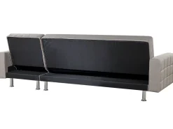 Online Beliani 4-Istuttava Kulmavuodesohva Kangas Vaaleanharmaa Nesset