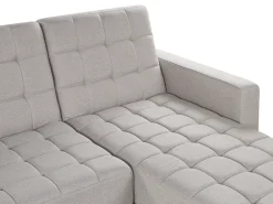 Online Beliani 4-Istuttava Kulmavuodesohva Kangas Vaaleanharmaa Nesset