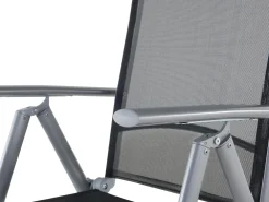 Discount Beliani 6-Istuttava Musta Alumiininen Ulkoruokailuryhma Catania