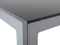 Discount Beliani 6-Istuttava Musta Alumiininen Ulkoruokailuryhma Catania