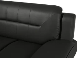 Best Beliani 2-Istuttava Musta Keinonahkainen Sohva Leira