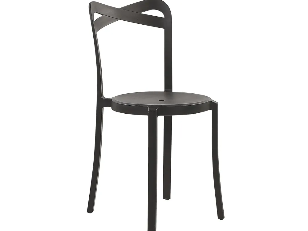 Ulkokalusteet<Beliani 4-Istuttava Mustavalkoinen Muovinen Puutarhakalustesetti Sersale / Camogli