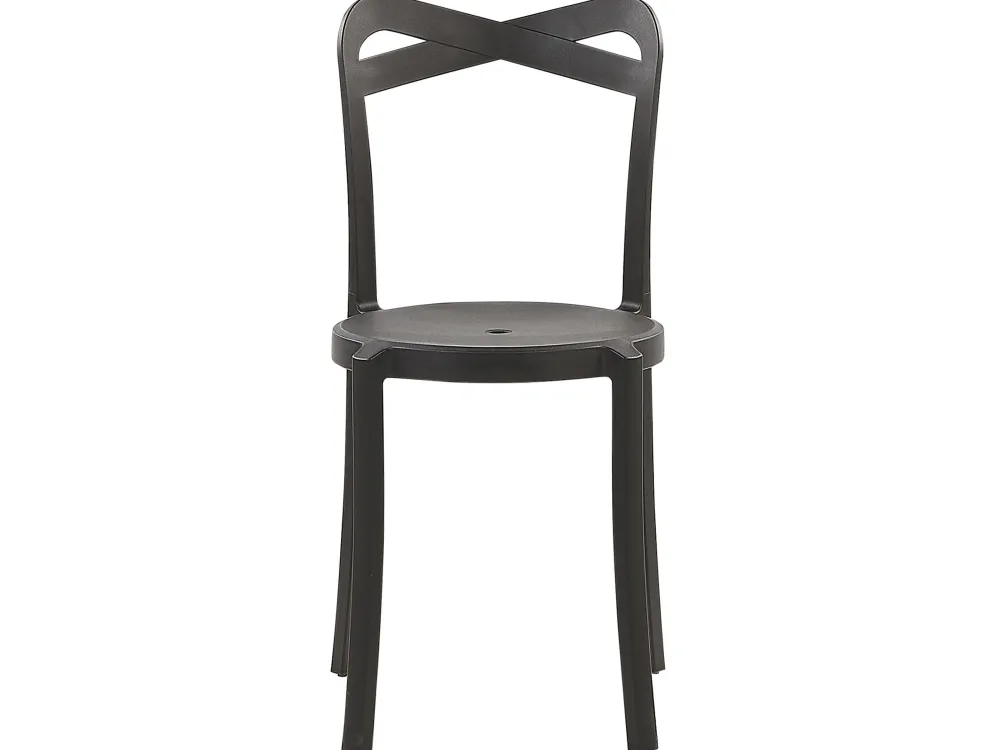 Ulkokalusteet<Beliani 4-Istuttava Mustavalkoinen Muovinen Puutarhakalustesetti Sersale / Camogli