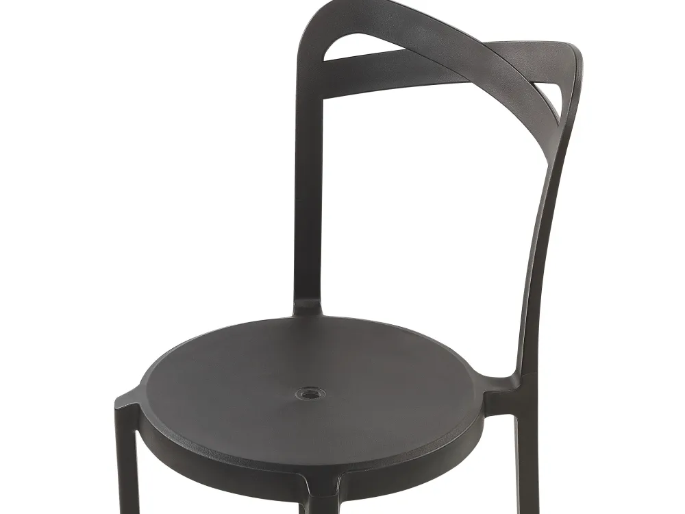 Ulkokalusteet<Beliani 4-Istuttava Mustavalkoinen Muovinen Puutarhakalustesetti Sersale / Camogli