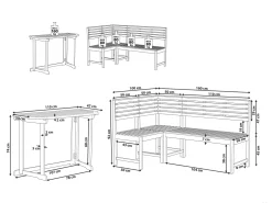 Ulkokalusteet<Beliani 4-Istuttava Parvekesetti Vaalea Akasiapuu Treia