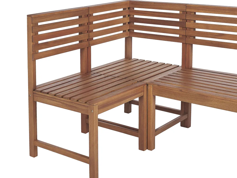 Ulkokalusteet<Beliani 4-Istuttava Parvekesetti Vaalea Akasiapuu Treia