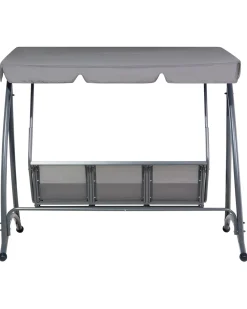 Ulkokalusteet<Beliani 3-Istuttava Puutarhakeinu Harmaa Bogart