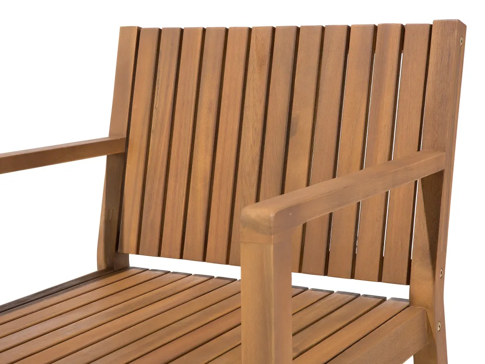 Discount Beliani 8-Istuttava Puutarhapoytasetti Sini-Valkoraidallisilla Pehmusteilla Sassari