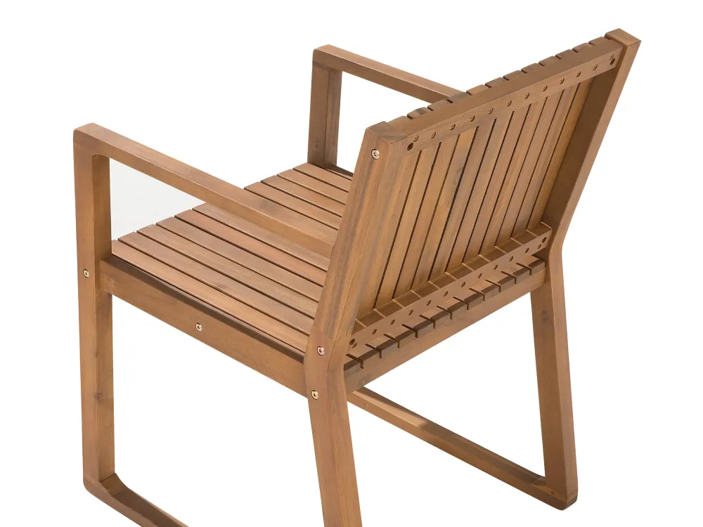 Discount Beliani 8-Istuttava Puutarhapoytasetti Sini-Valkoraidallisilla Pehmusteilla Sassari