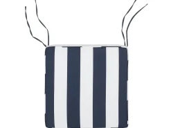 Discount Beliani 8-Istuttava Puutarhapoytasetti Sini-Valkoraidallisilla Pehmusteilla Sassari