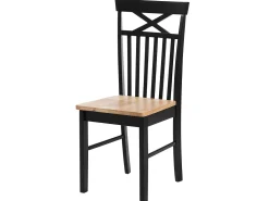 Store Beliani 4-Istuttava Ruokailuryhma Kumipuu Musta/Vaalea Puu Houston