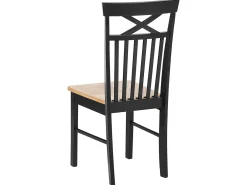 Store Beliani 4-Istuttava Ruokailuryhma Kumipuu Musta/Vaalea Puu Houston