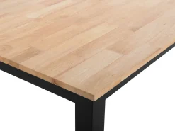 Store Beliani 4-Istuttava Ruokailuryhma Kumipuu Musta/Vaalea Puu Houston