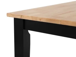 Store Beliani 4-Istuttava Ruokailuryhma Kumipuu Musta/Vaalea Puu Houston