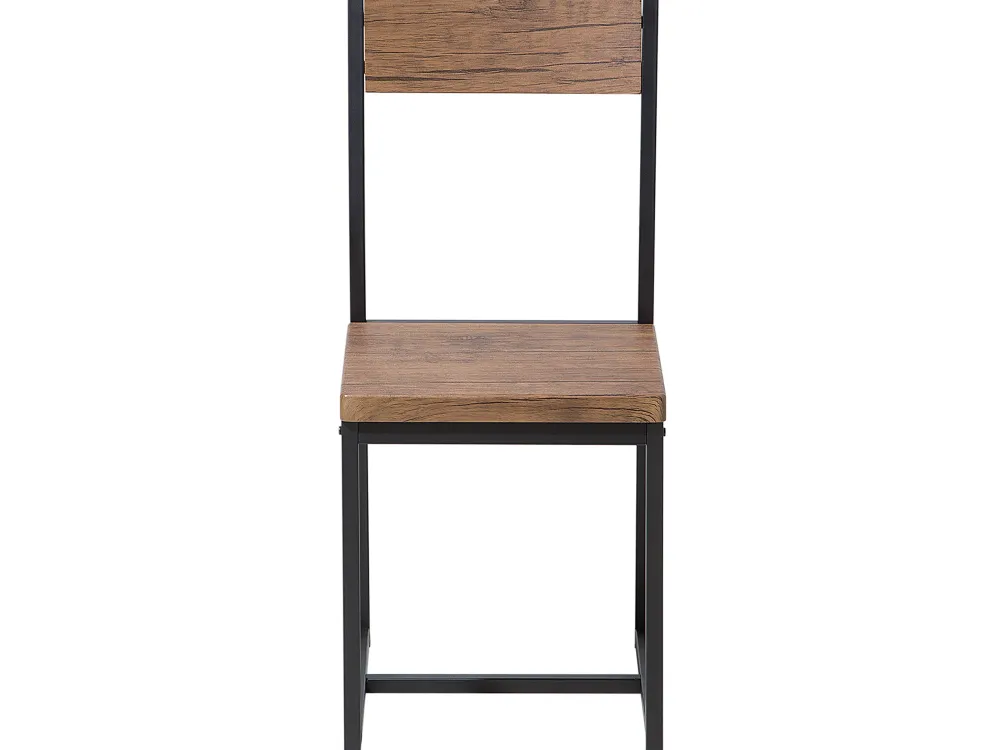 Sale Beliani 6-Istuttava Ruokailuryhma Tumma Puu/Musta Laredo