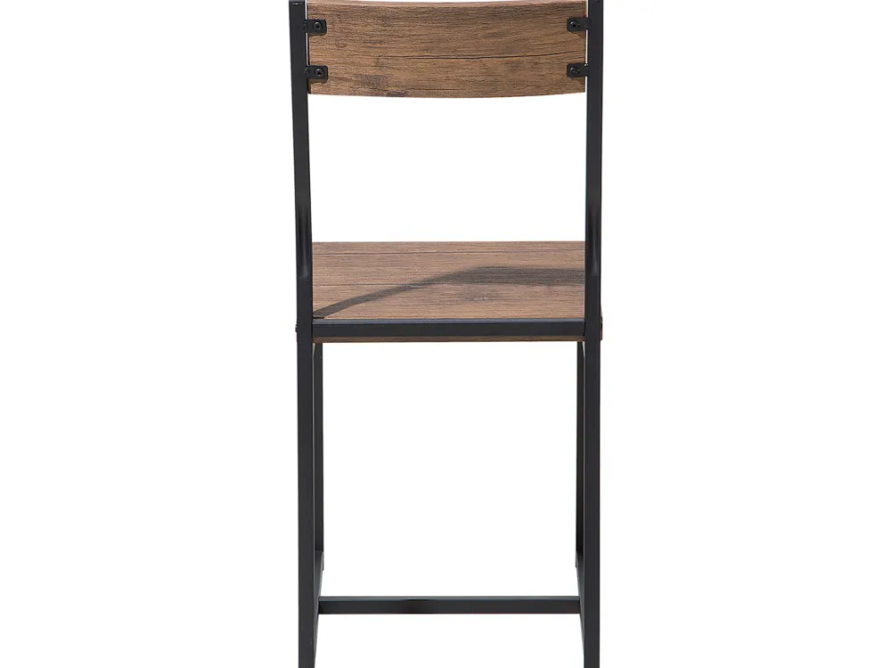 Sale Beliani 6-Istuttava Ruokailuryhma Tumma Puu/Musta Laredo