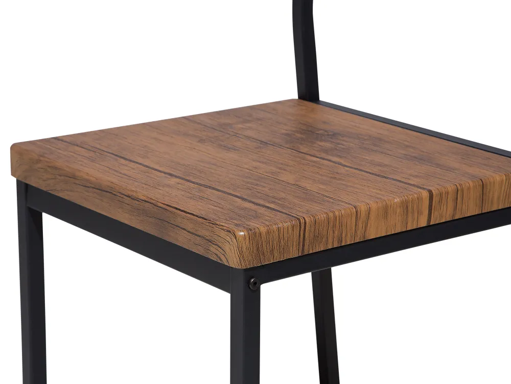 Sale Beliani 6-Istuttava Ruokailuryhma Tumma Puu/Musta Laredo